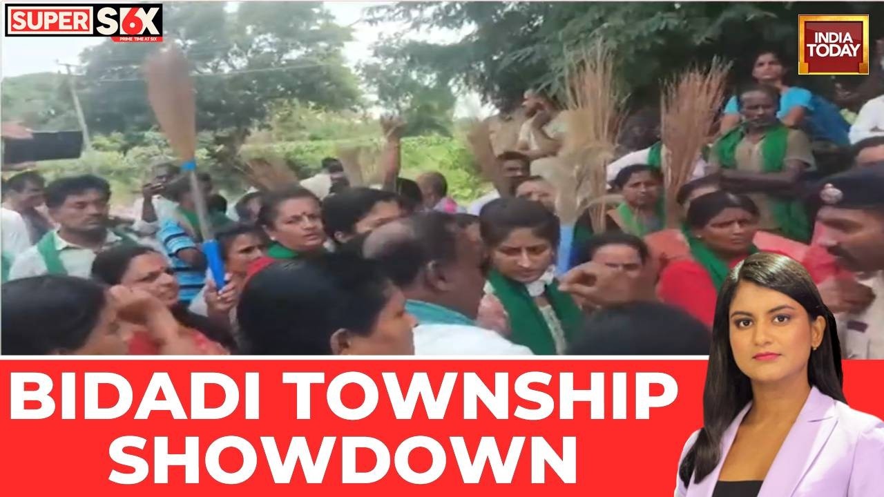 Bidadi Township Row: Farmers Clash With Officials Over Land Survey; FIRs Spark Political Faceoff