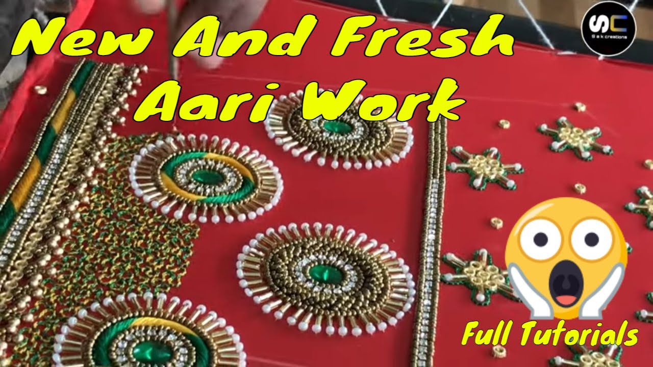 😊New And Latest Aari Work 2021 || Hand Embroiderry || Marriage Blouse || Tutorials