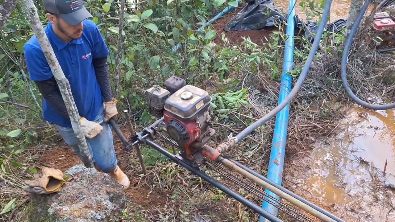 Segundo poço Horizontal na Rocha 😱 muita água