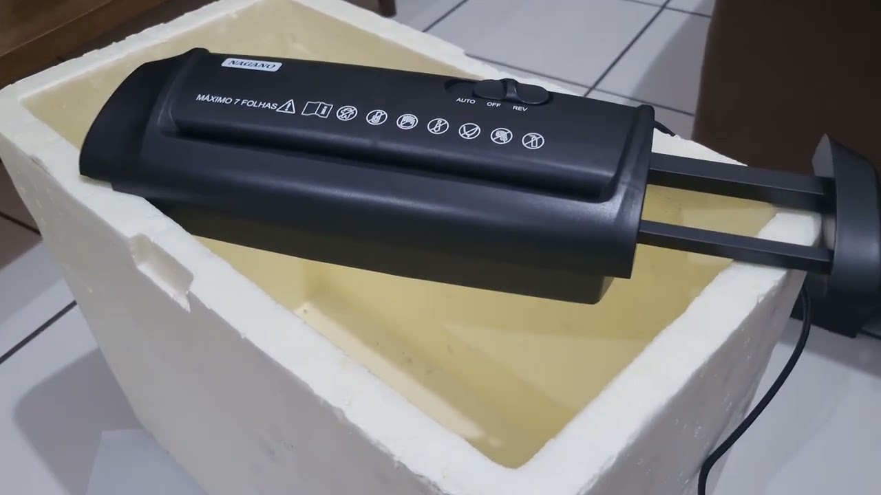 Trituradora Fragmentadora Picotadora de Papel Nagano para até 6 folhas
