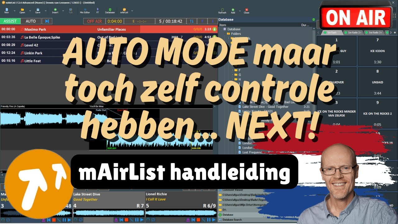 mAirList handleiding - AUTO MODE maar toch zelf de controle hebben NEXT!