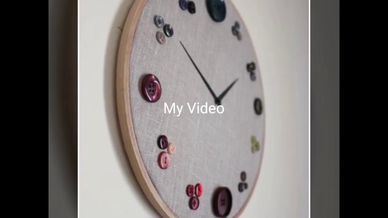 Clock Designs ideas / Button Design clock / Home Material clock Designs Ideas