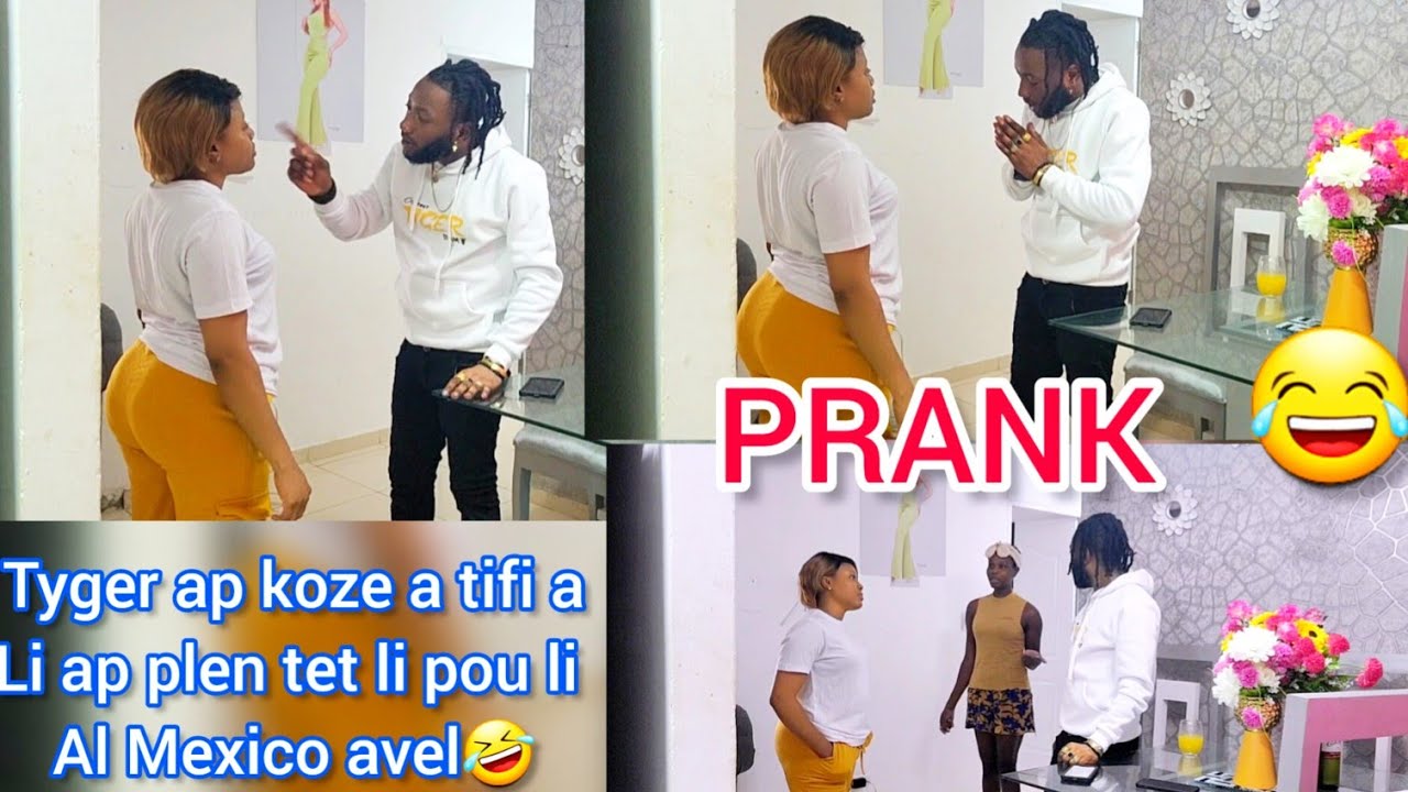 revanj prank/Tyger mande demwazel la renmn e kite Kay Mamina poul pa okupe bebe anko🤣🤣li avwe Devanl