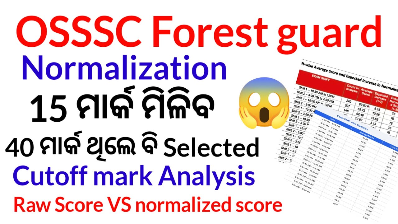 OSSSC Forest guard Result🔥l Normalization ରେ 15 mark😱l Odisha forest guard cutoff 