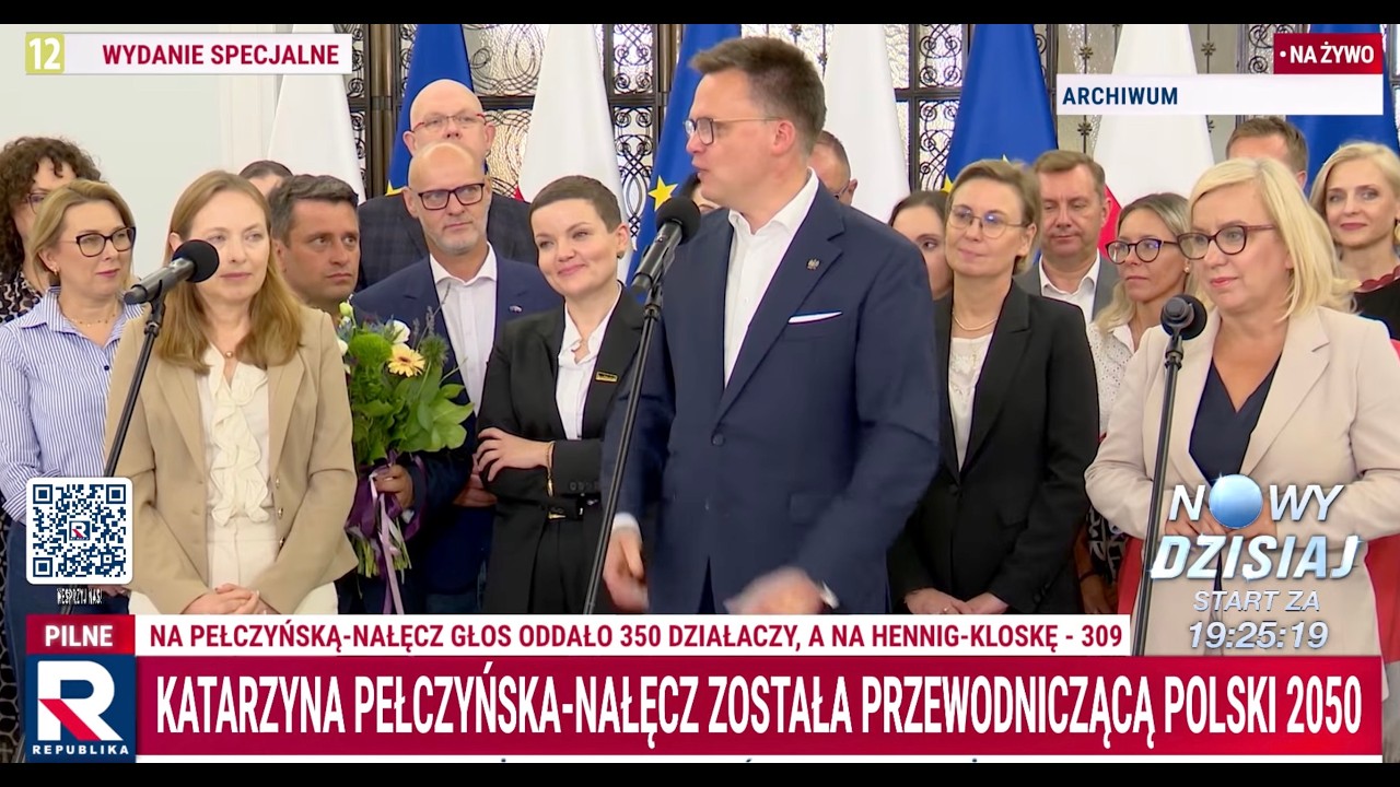 Wybory w Polsce 2050! Pełczyńska-Nałęcz wygrywa z Hennig-Kloską. Hołownia odejdzie?