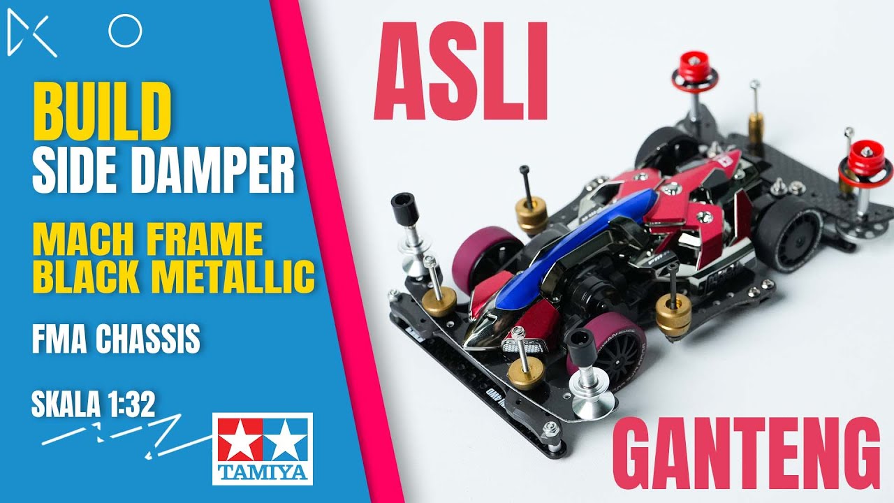 BUILD BMAX/SIDE DAMPER FMA CHASSIS - TAMIYA MACH FRAME BLACK METALLIC BODY || 【ミニ四駆】MINI 4WD