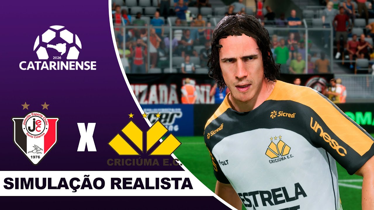JOINVILLE X CRICIÚMA | Campeonato Catarinense 2026 | Simulação Realista