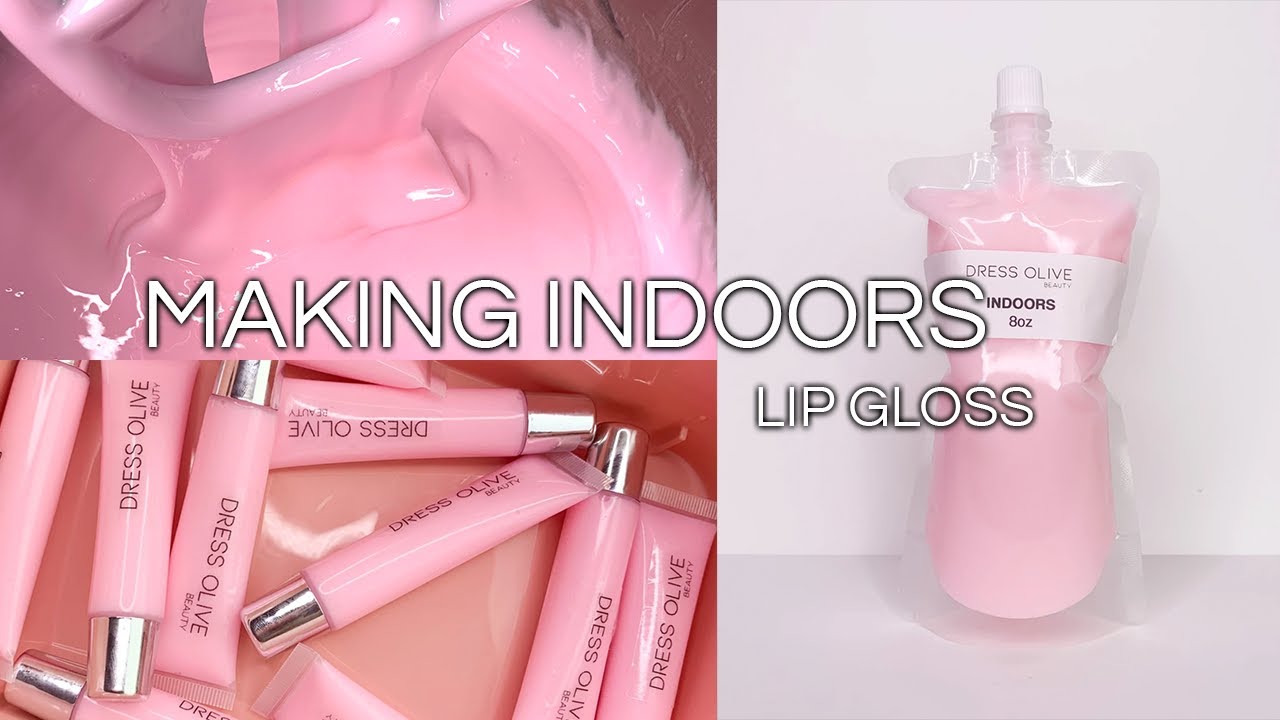 Mixing Indoors | Tinted Pink Lip Gloss Tutorial | Valentines Day LipGloss Ideas | Dress Olive Beauty