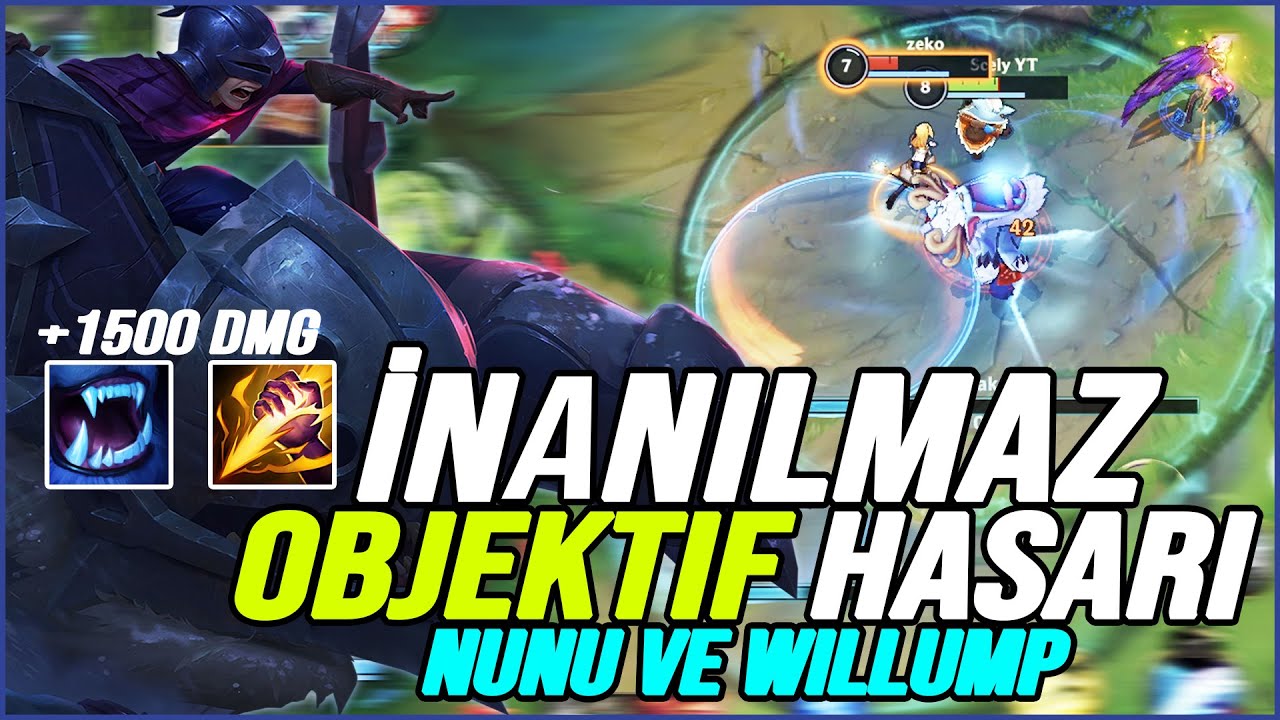 Wild Rift: Nunu Geldi !! Böyle Bir Objektif Hasarı Olamaz ! (Aşırı Güçlü) | Nunu Ve Willump Gameplay