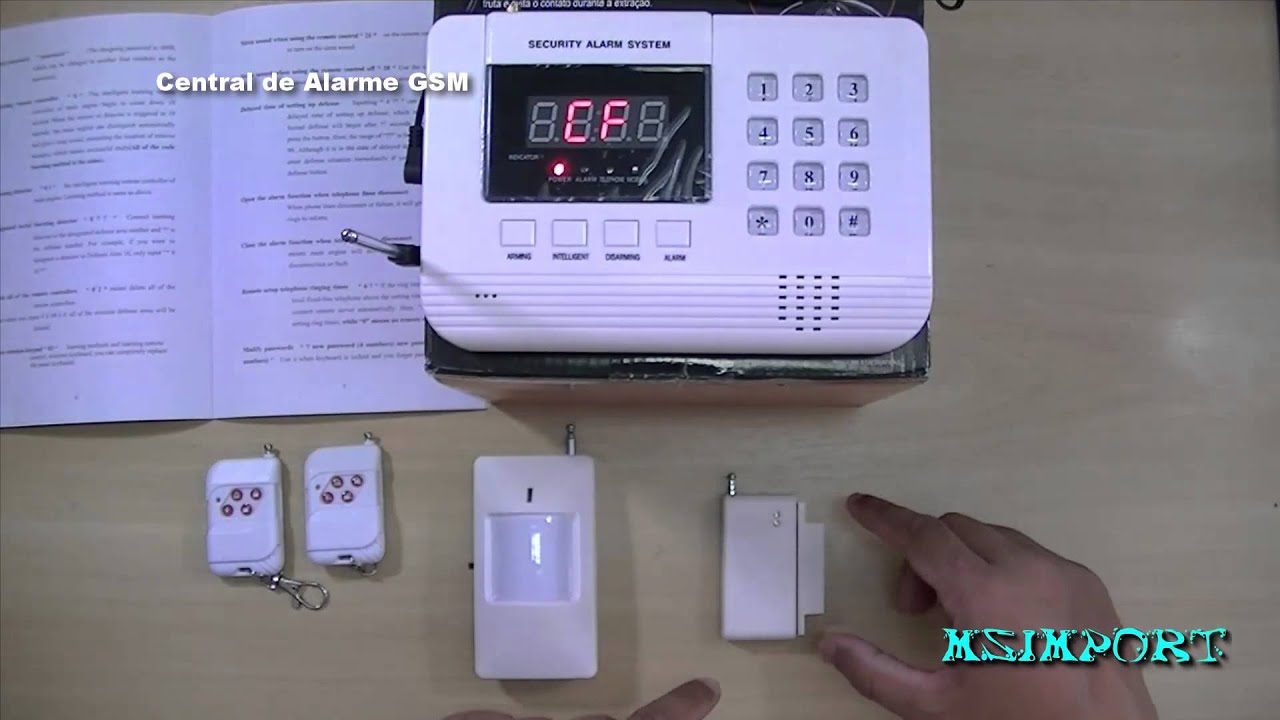 Central Alarme com discadora GSM furto roubo assalto violencia adicionando sensor