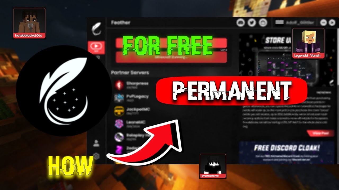 How To Play In Feather Client For FREE *Permanent !