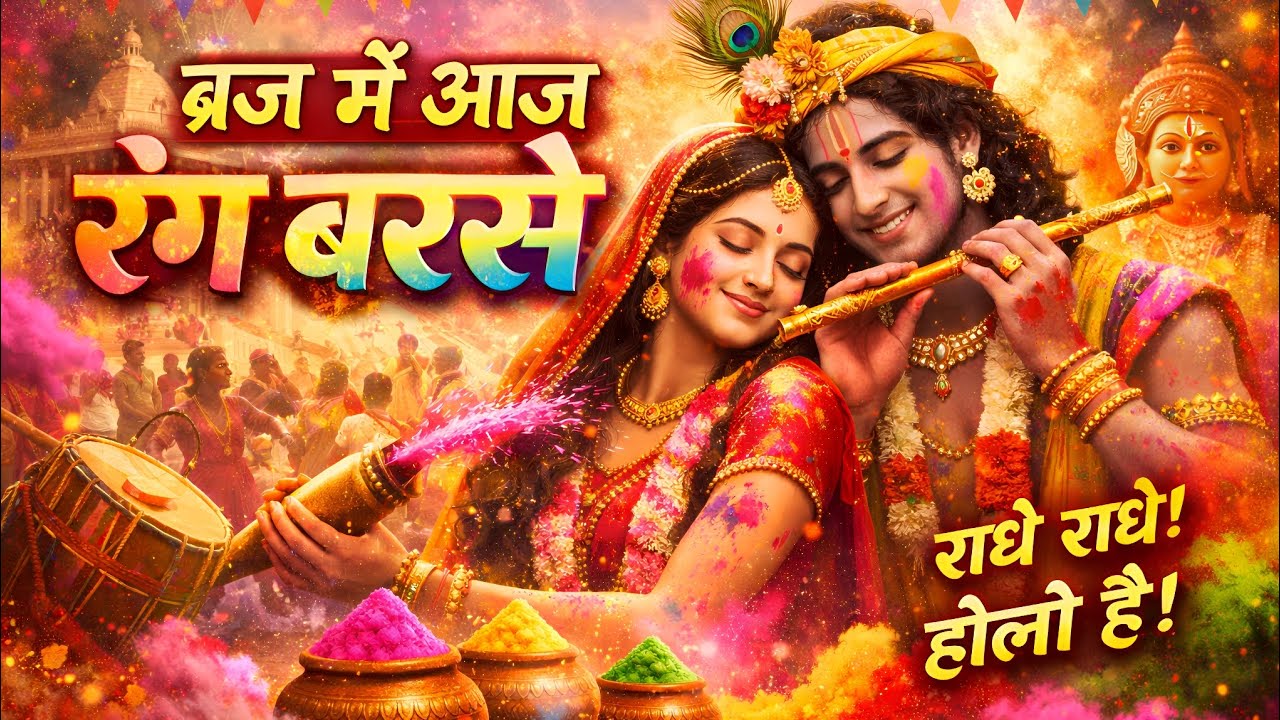 ब्रज में आज रंग बरसे ❤️ | राधे श्याम होली स्पेशल भजन 2026 | Holi Bhajan