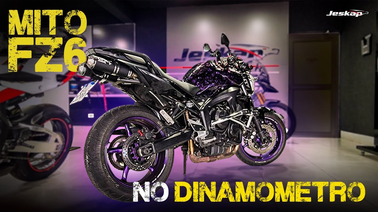 FZ6 A FAMOSA PAPA HORNET NO DINAMÔMETRO COM JESKAP!!!