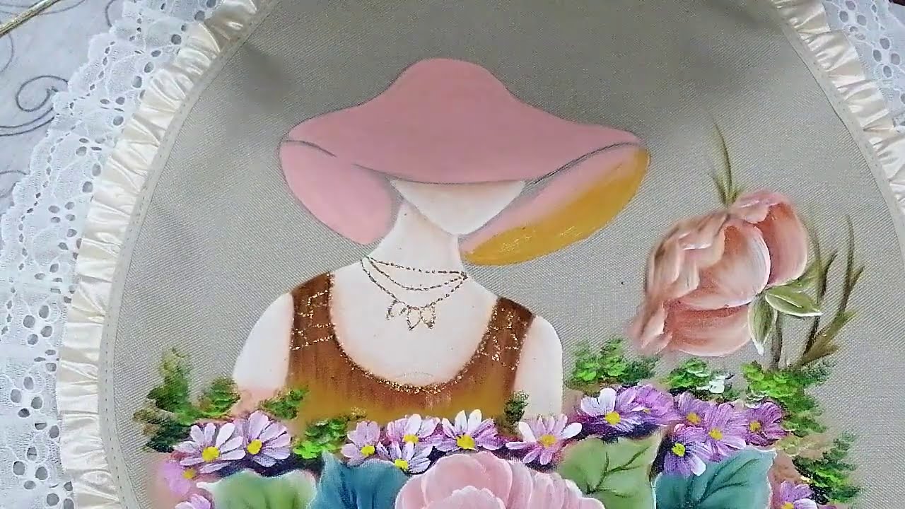 COMO PINTAR SOMBRERO  EN TELA- JUEGO DE BAÑO