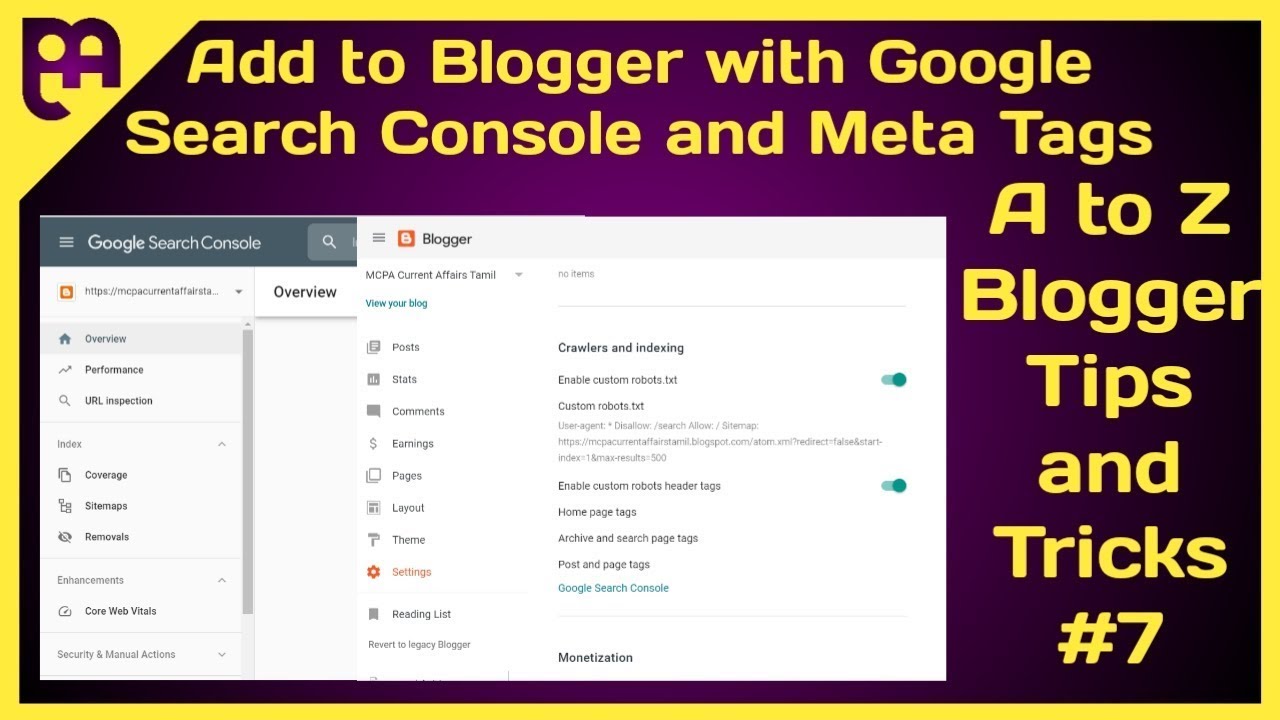 How to Add Blogger with Google Search Console SEO  Tamil Ayy Tech in Tamil
