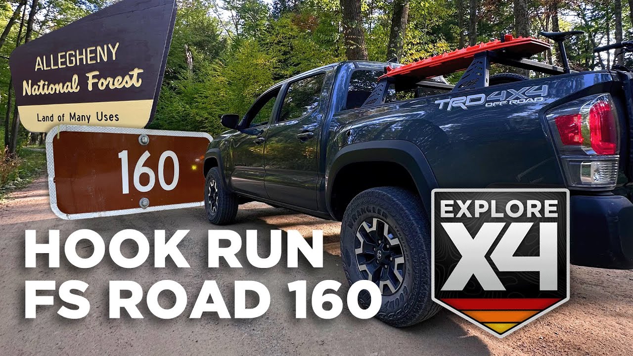 Toyota Tacoma Exploring Forest Service Road 160 Hook Run