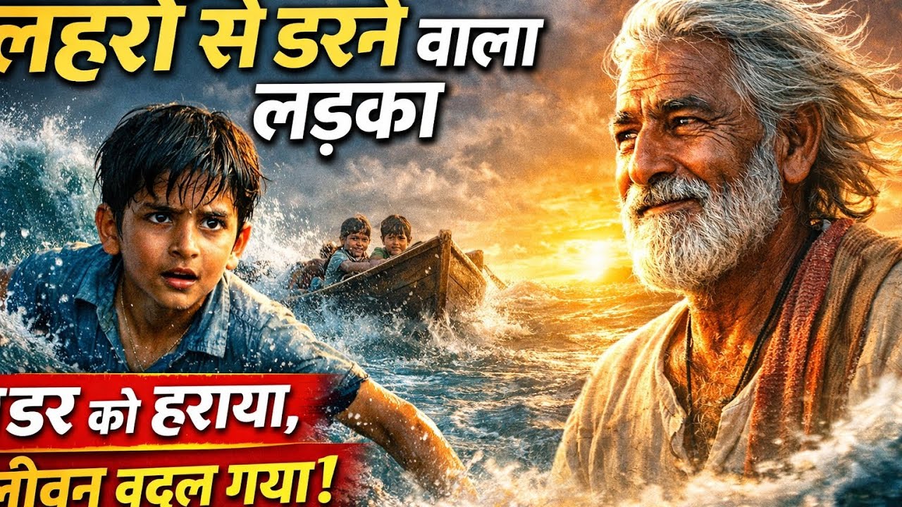लहरों से डरने वाला लड़का | एक प्रेरणादायक कहानी जो आपका डर खत्म कर देगी 🌊🔥