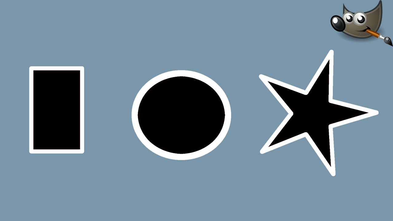 How to Stroke Shapes in Gimp