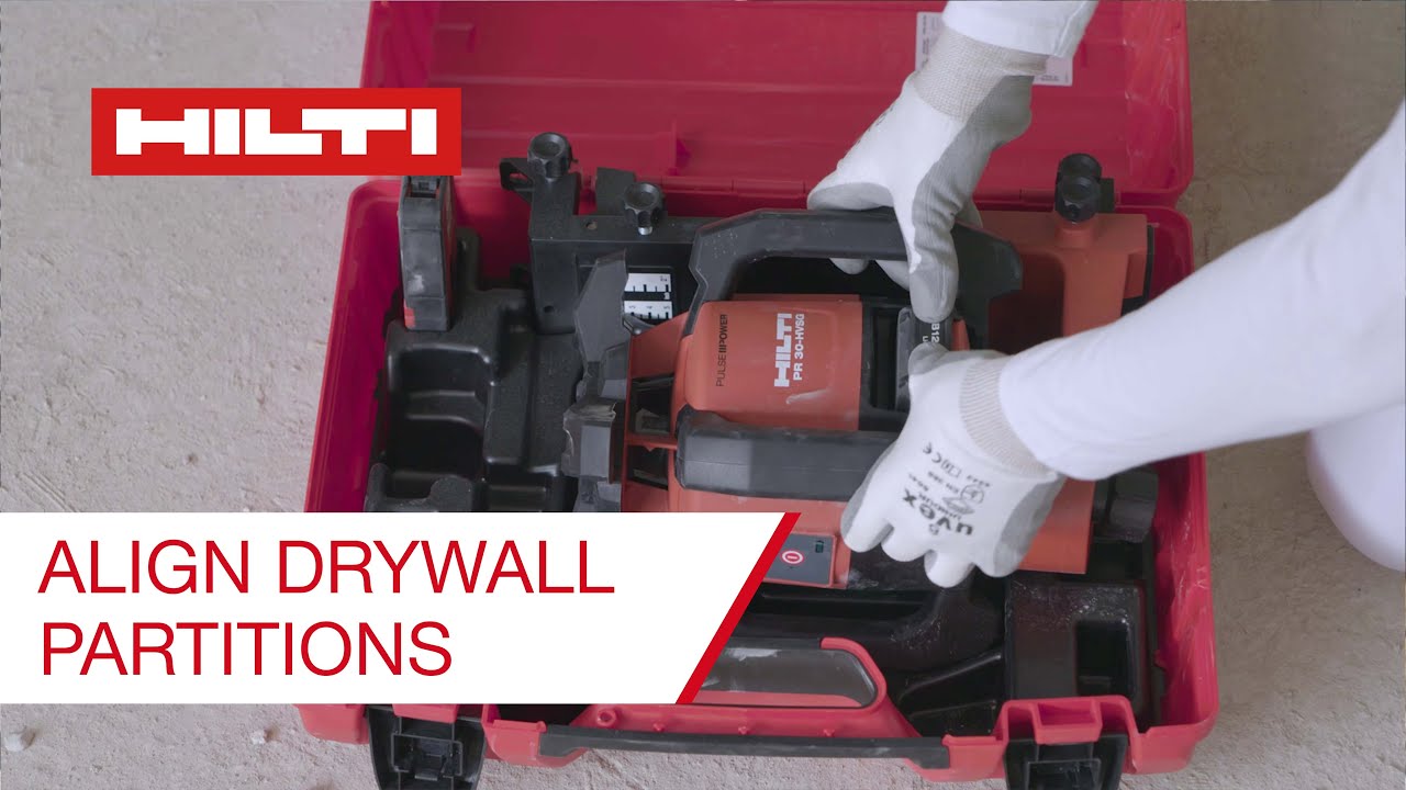 HOW TO Align Drywall Partitions with Hilti Rotating Laser PR 30-HVSG