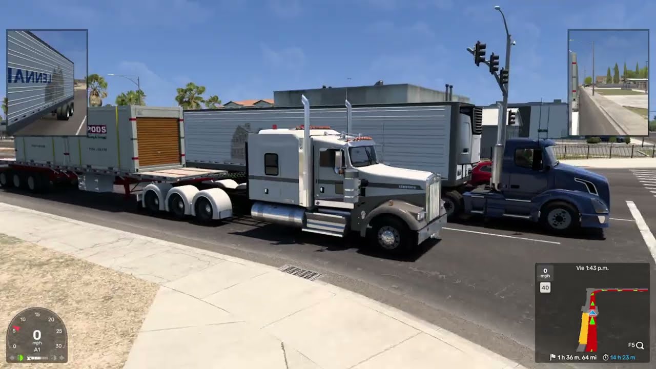 American Truck Simulator (PC) Contenedores para Mudanzas de Yuma Arizona a Indio California