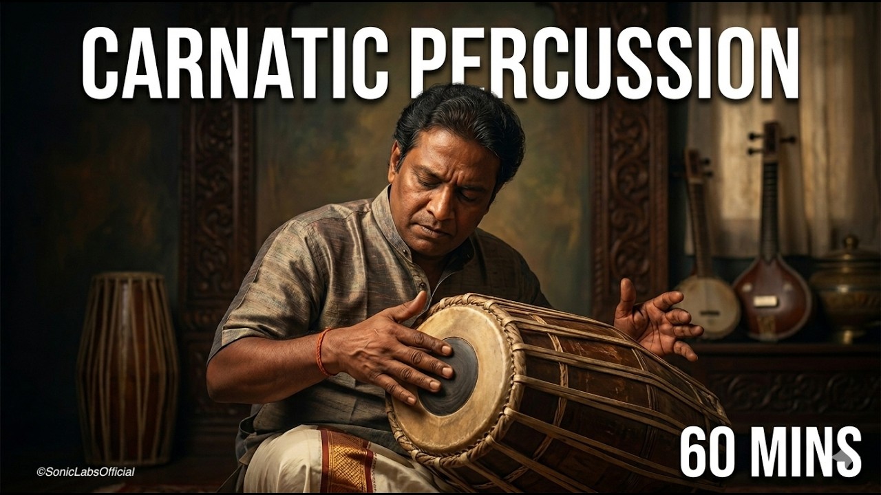 Carnatic Percussion : Rhythmic, Temple Reverb: 60 Mins.