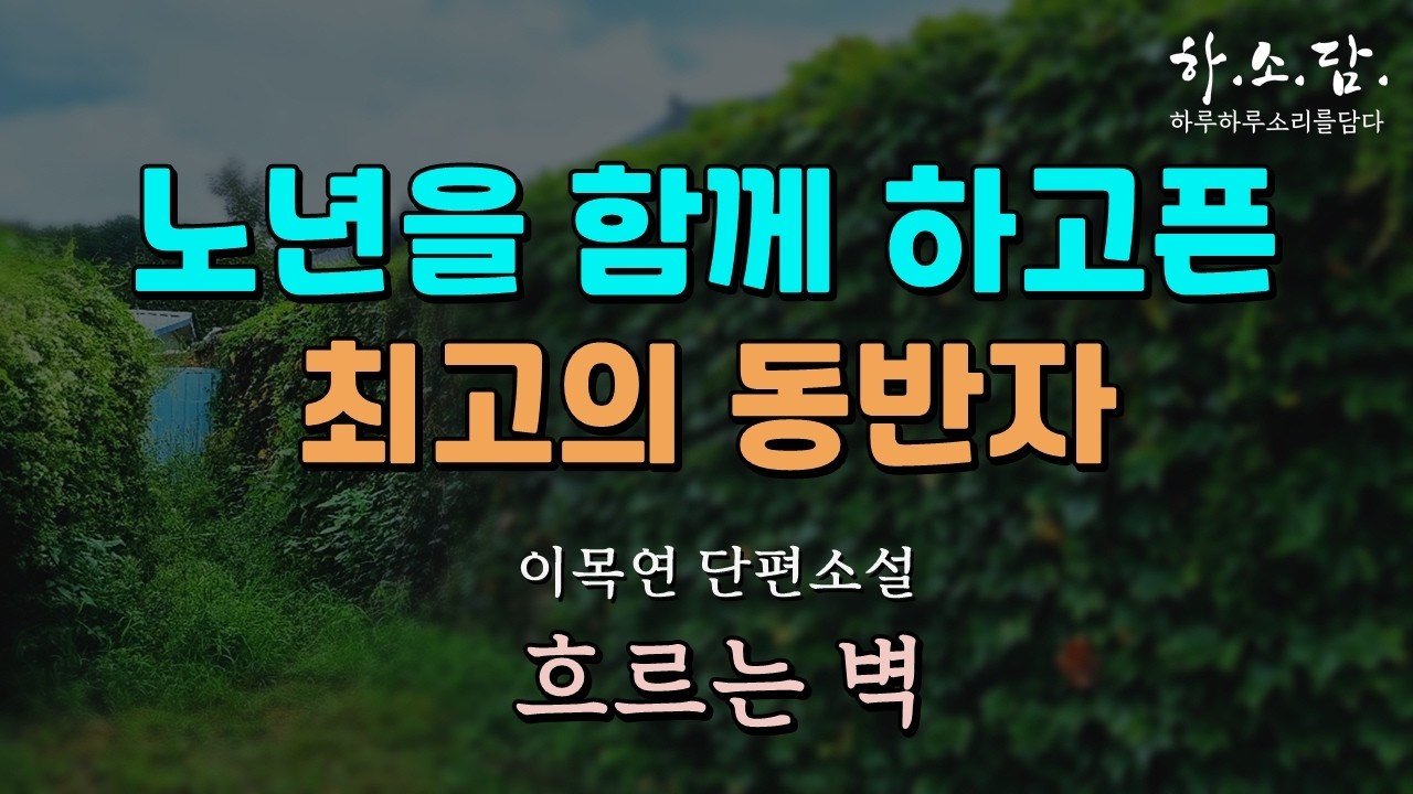 구순의 두 노인 사이에 흐르는 짠한 울림을 느껴봅니다. [흐르는 벽 - 이목연 단편소설]