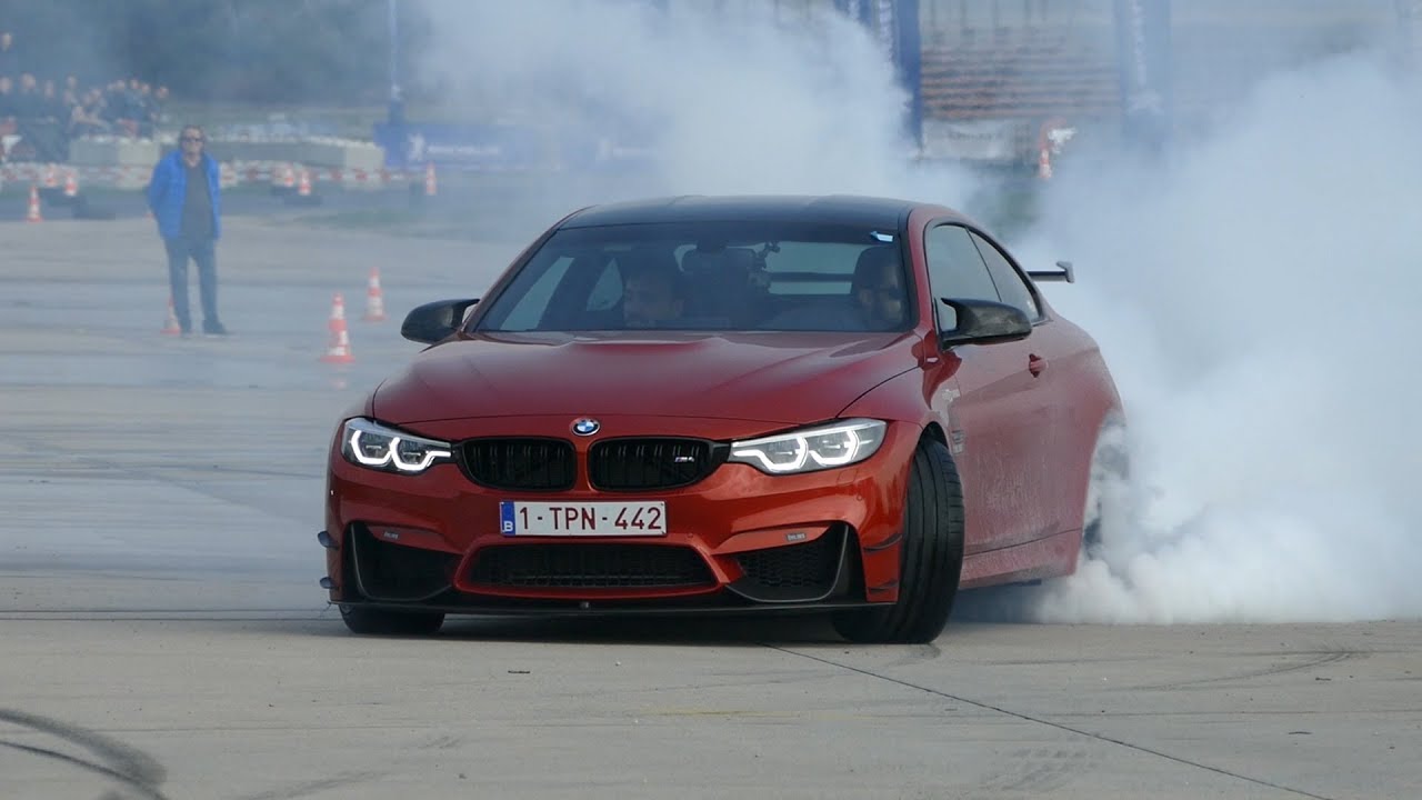 600HP BMW M4 F82 w/ M-Performance Exhaust Cooking Tires at Spring Event 2018 - LOUD! | Supercars