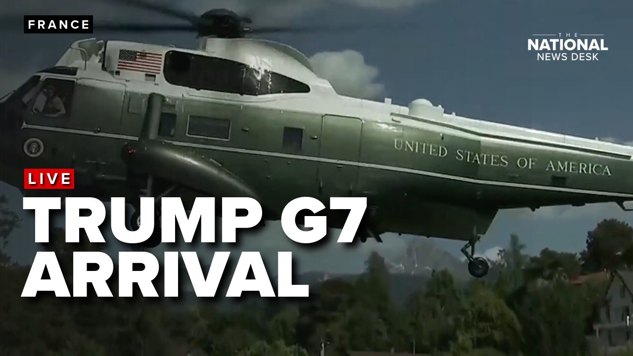 Trump G7 Summit arrival