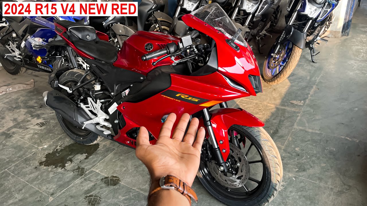 Finally 2024 New Model Yamaha R15 V4 Dark Red Color Detailed Review | On road Price? 5 New Updates