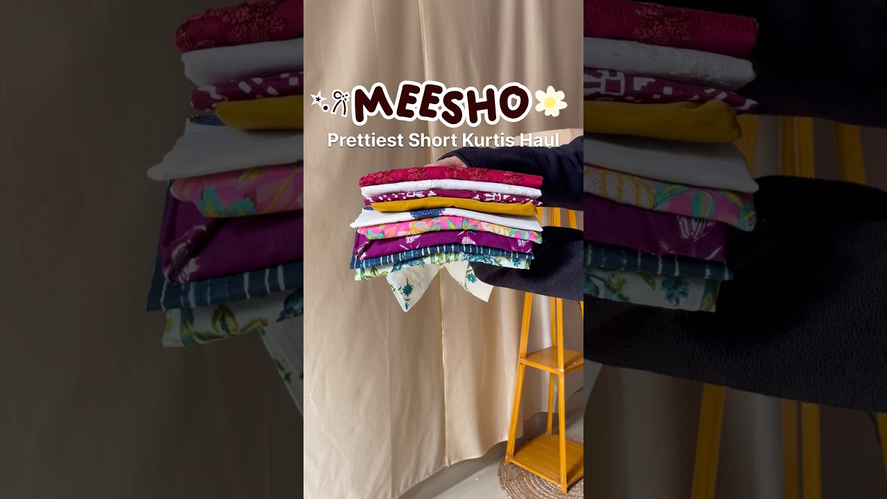 Meesho Cute Short Kurtis Haul 2026 💖 | Budget Ethnic Fashion #shorts #meeshohaul