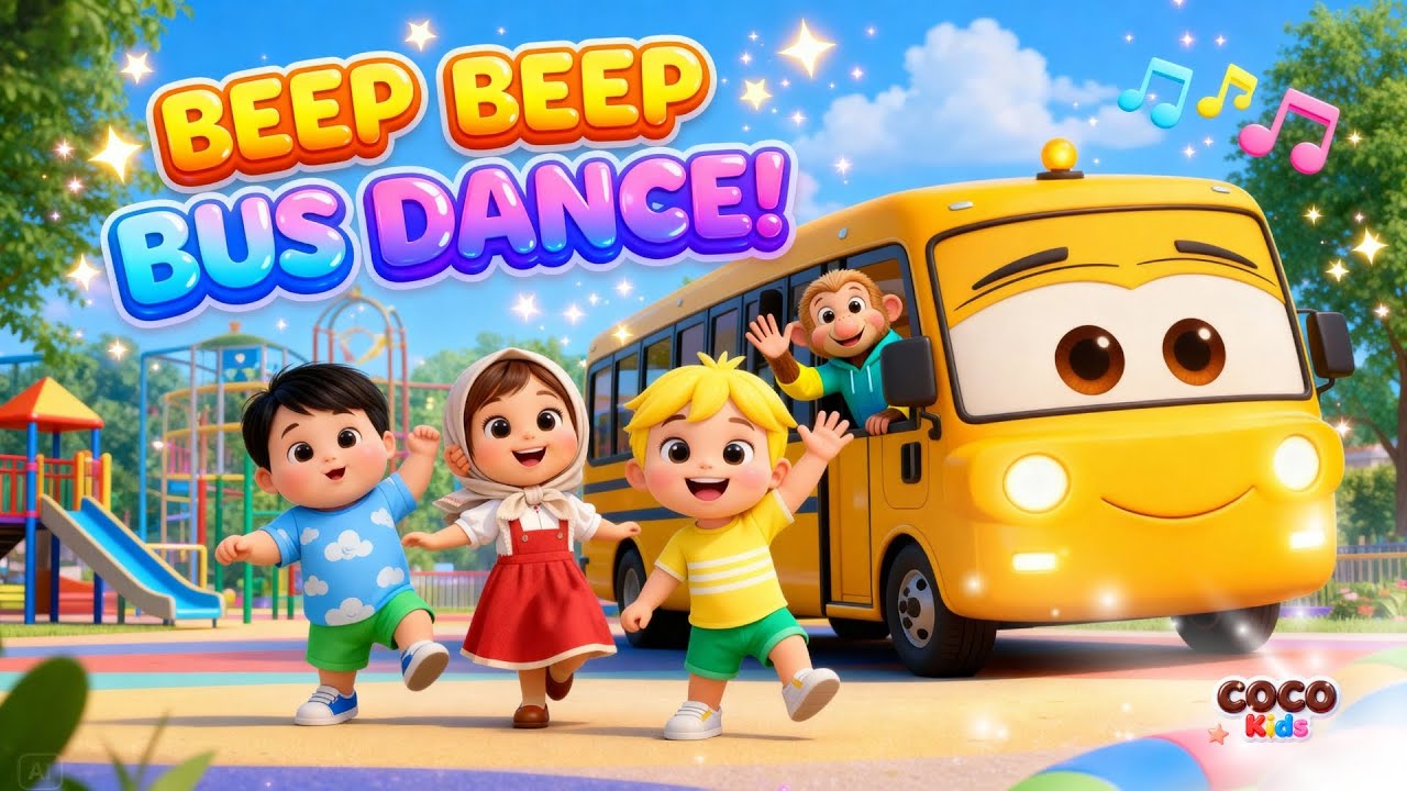 Beep Beep Bus Dance | Kids Dance Song & Nursery Rhymes | CocoKids