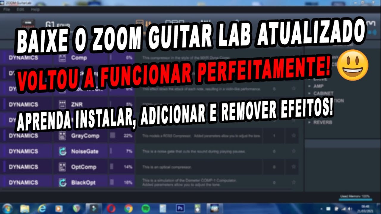 ZOOM GUITAR LAB 7.1 - Tutorial de Instalação e Utilização