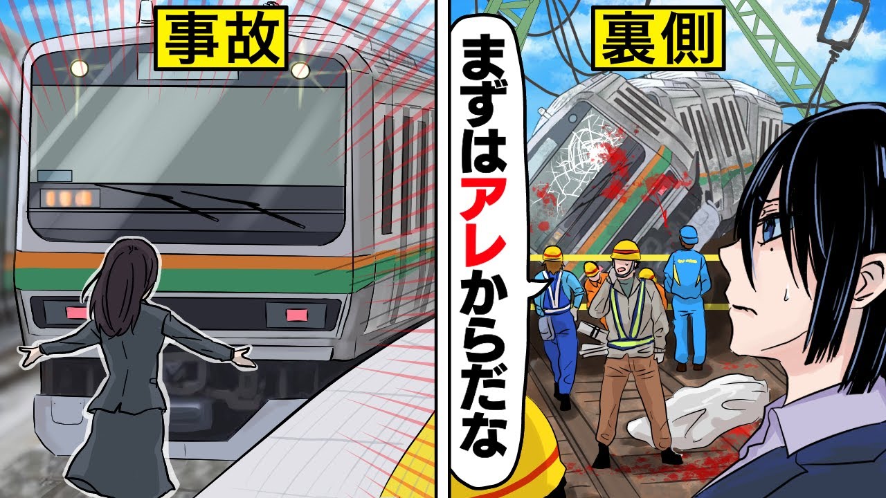 【アニメ】電車で人身事故が起きたらどうなるのか...【漫画/マンガ動画】