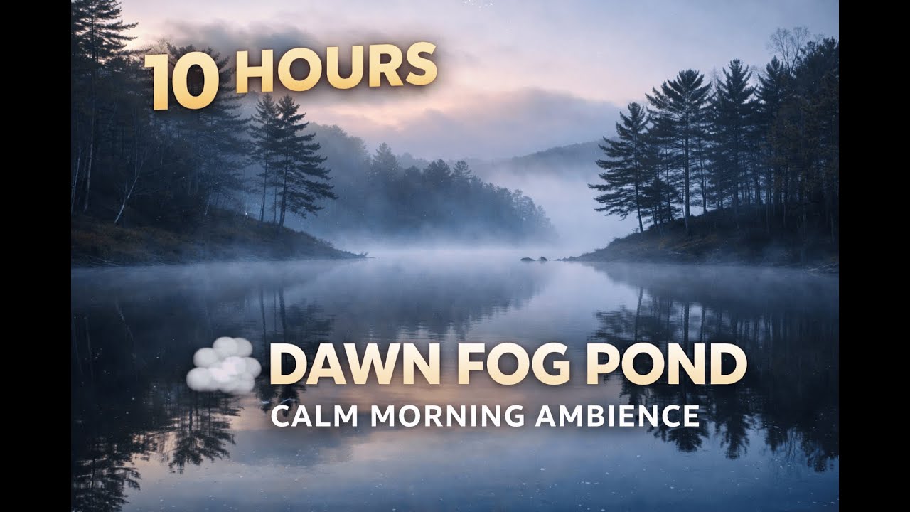 Dawn Fog Pond 🌫️ 10 Hours | Calm Morning Ambience, Deep Sleep & Relaxation
