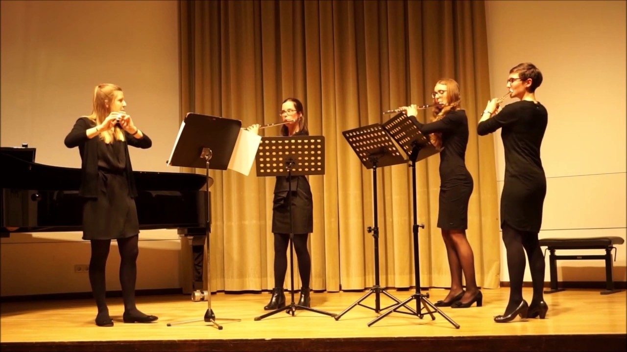 Kuhlau - Grand Quartet in E Minor für 4 Flöten Op. 103 - 1. Satz - SIRINKA QUARTETT
