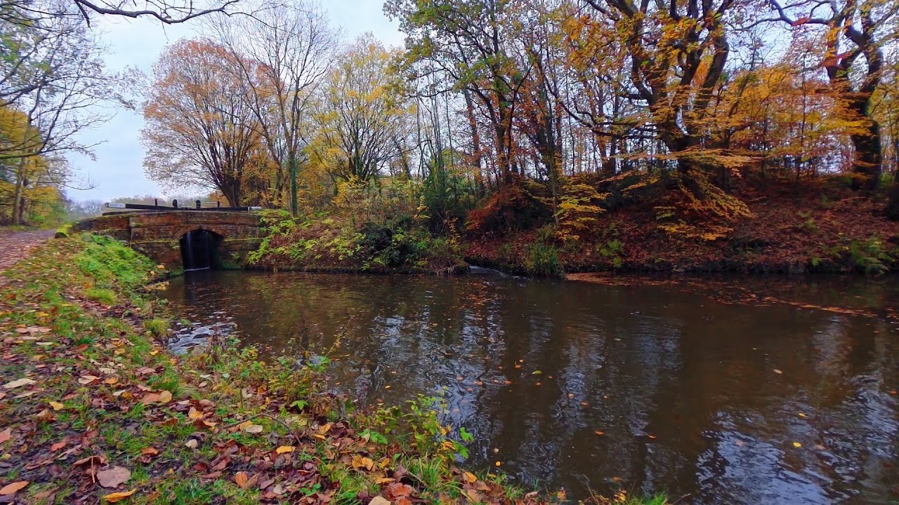 Marple Locks - Stockport, England - Scenic View - Autumn Leaves - Sounds of Nature - ASMR