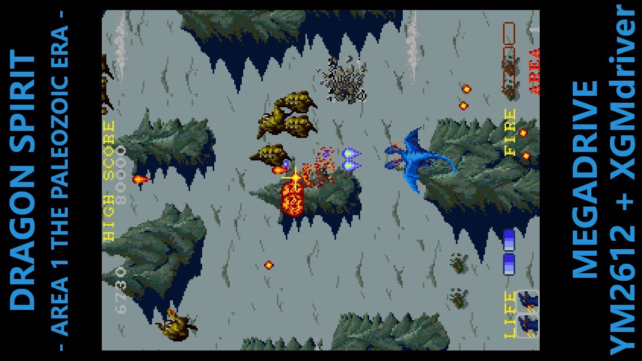 [BGM] DRAGON SPIRIT  - AREA1(THE PALEOZOIC ERA) -   [MEGADRIVE XGM driver]