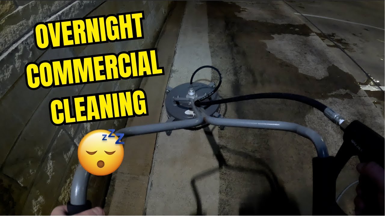 Overnight Concrete Cleaning! How to Not Fall Asleep While Pressure Washing