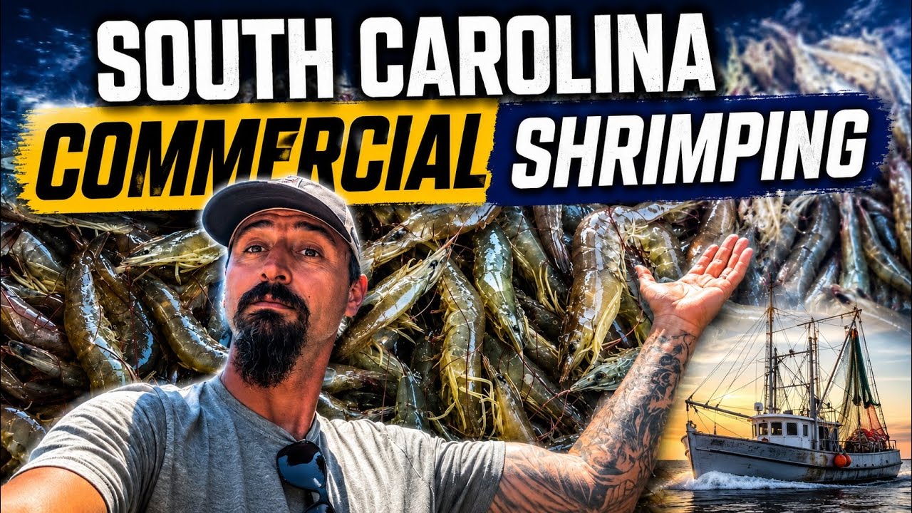 Catching Hundreds of Pounds of Shrimp in South Carolina! Catch, Clean, Cook!