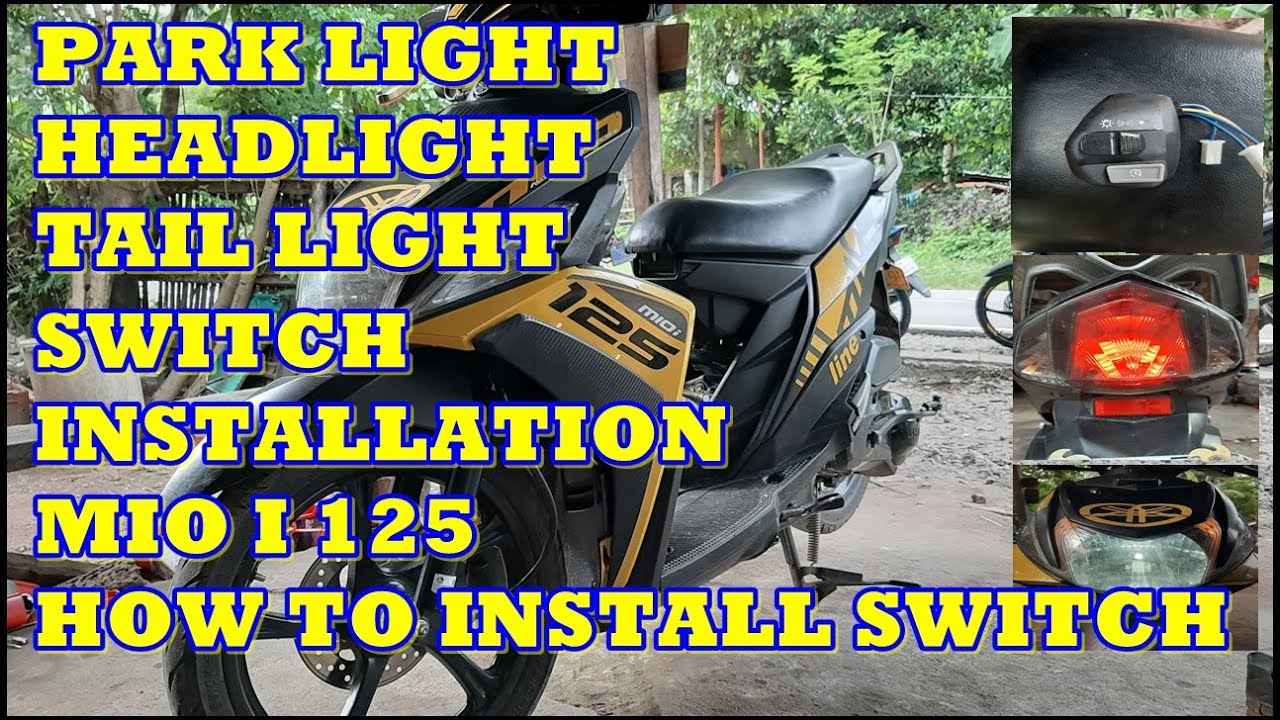 MIO I 125 Headlight/Tail light/Park light switch installation