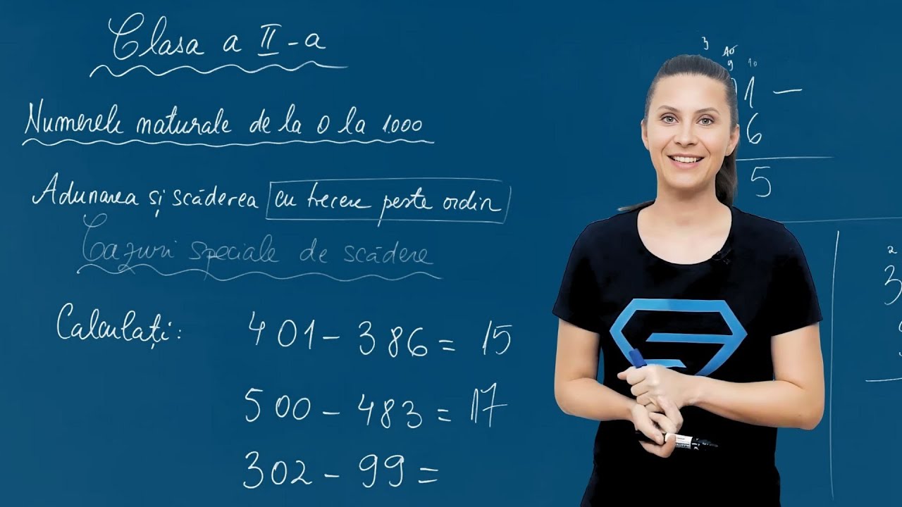 Cazuri speciale de scădere - Matematica - Clasa II-a