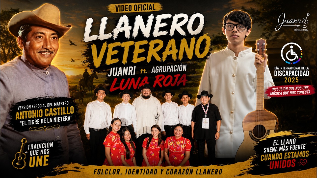 Llanero Veterano – Juanri ft. Agrupación Llanera Luna Roja (Video Oficial en Vivo)