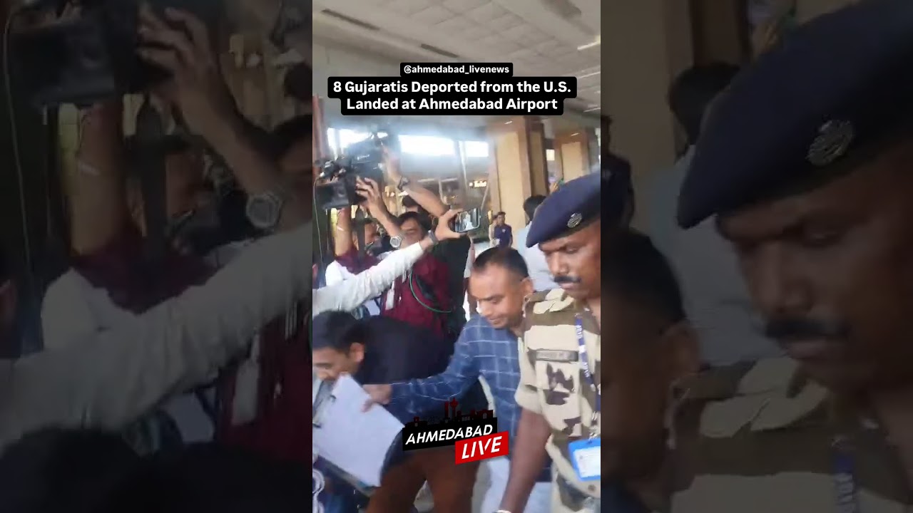 8 Gujaratis Deported from the US landed at Ahmedabad Airport