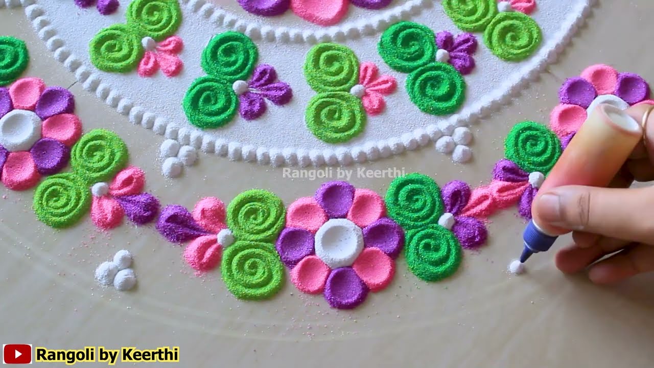 Simple Krishna janmashtami rangoli designs l rangoli for janmashtami l gokulashtami rangoli  रंगोली