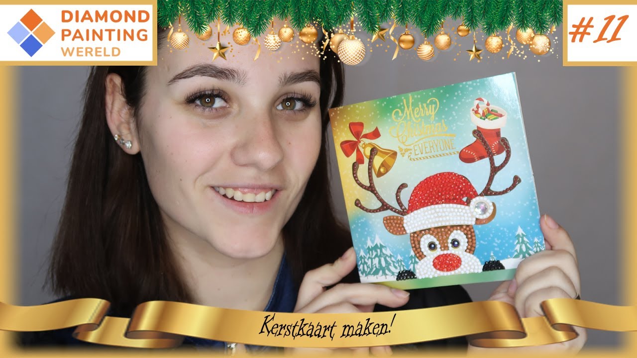 3e kerstkaart maken! ✩ Diamond Painting December 2020
