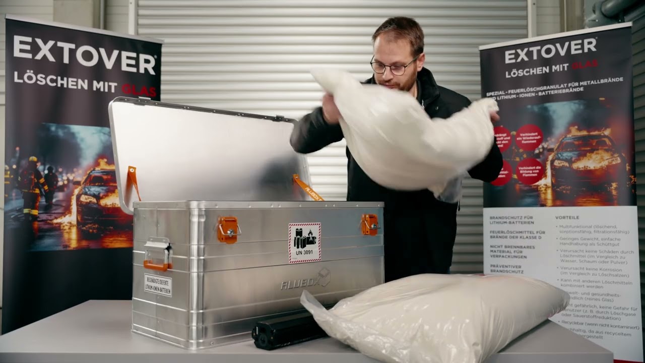 🔥 Brandschutz für Lithium-Ionen-Akkus | EXTOVER Schutzboxen erklärt