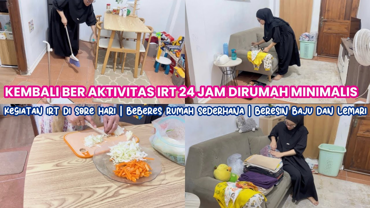 KEGIATAN IRT FULL SEHARIAN DIRUMAH MINIMALIS || Jajan, Nyiapin Masakan, Beberes Rumah & Laundry