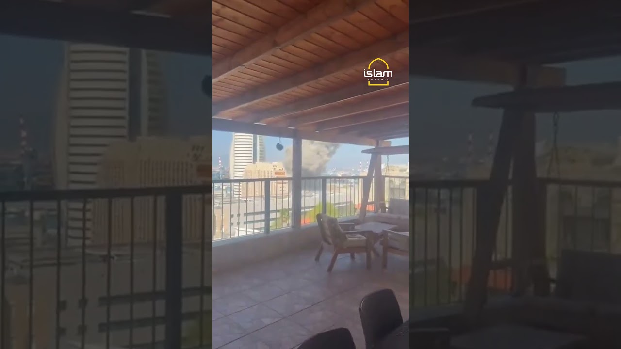 Moment an Iranian missile hits Haifa | Islam Channel