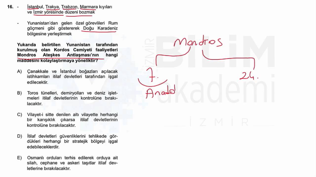 Türkiye Geneli Deneme Sınavı Genel Yetenek - Genel Kültür Tarih Soru Çözümleri