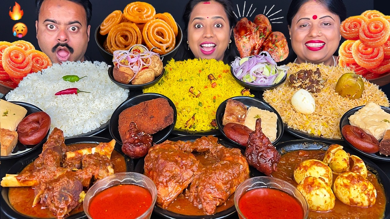 SPICY STREET FOOD vs HOME FOOD EATING CHALLENGING VIRAL VIDEO with PUNISHMENT MUTTON, EGG, CHICKEN